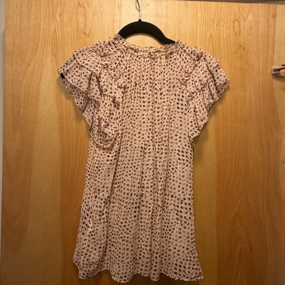 Ulla Johnson Marilyn Leopard Ikat Print Silk Top Size 4 - Picture 11 of 13